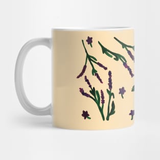 Lavender Flower Pink Background Mug